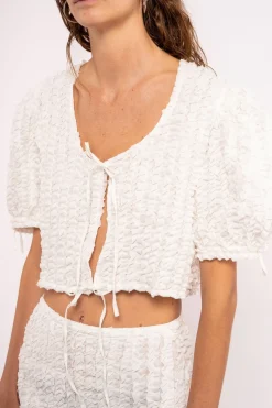 MaisonCléo Blouses>Blouse ANNE en coton volanté première version