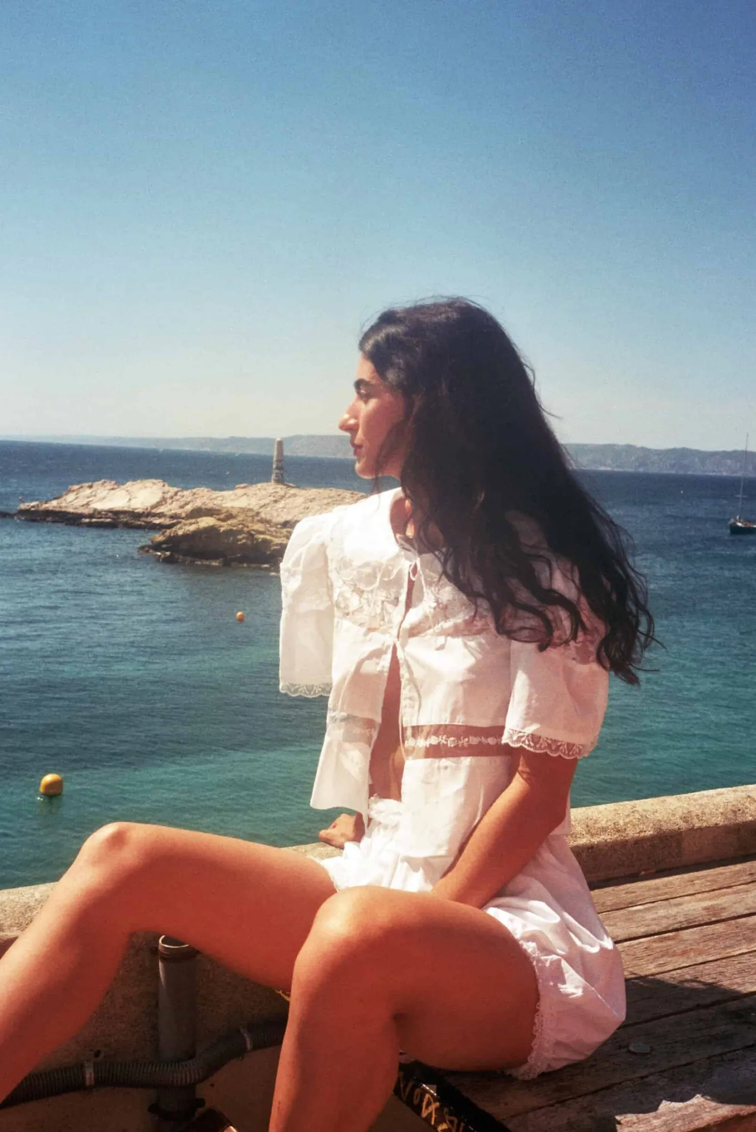 MaisonCléo Blouses|Tops>Blouse délicate en coton blanc et dentelle de Calais roses avec col