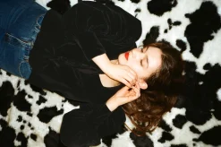 MaisonCléo Blouses>Blouse en velours de coton noir APPOLINE