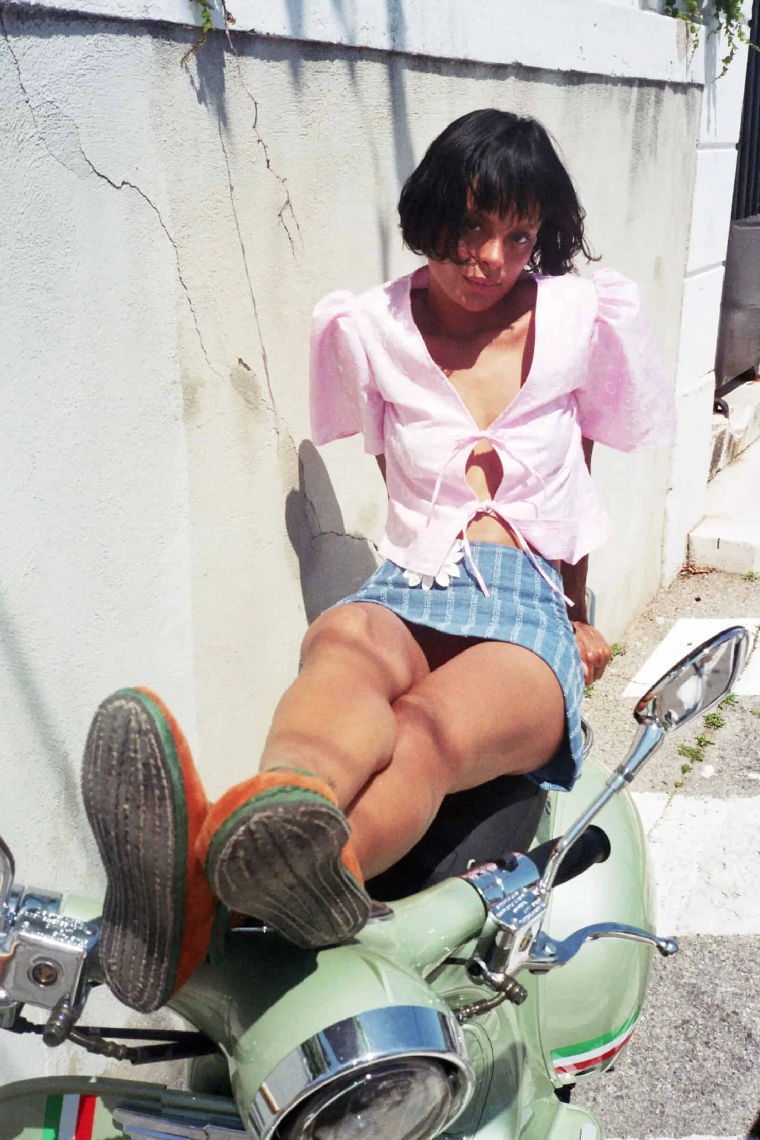 MaisonCléo Blouses>Blouse fleurie rose ton-sur-ton en soie VANESSA