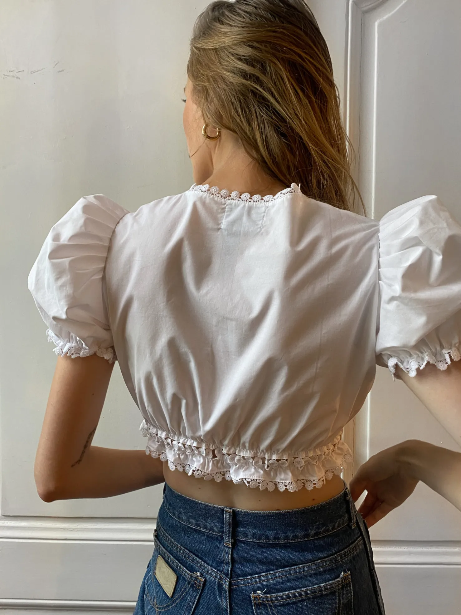 MaisonCléo Blouses>Blouse fleurs marguerite en coton LEA