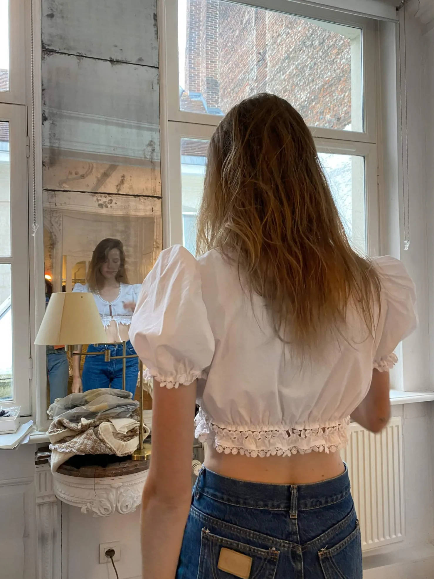 MaisonCléo Blouses>Blouse fleurs marguerite en coton LEA