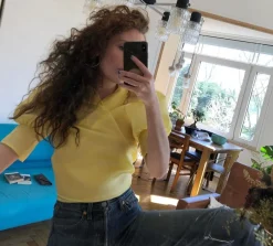 MaisonCléo Blouses>Blouse soie jaune ANITA
