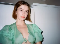 MaisonCléo Blouses>Boléro soie bleu CHANTAL