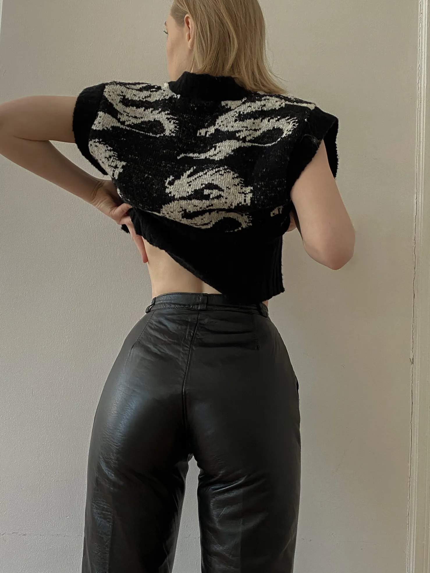 MaisonCléo Mailles>Cardigan tricoté en laine oversize noir DRAGON