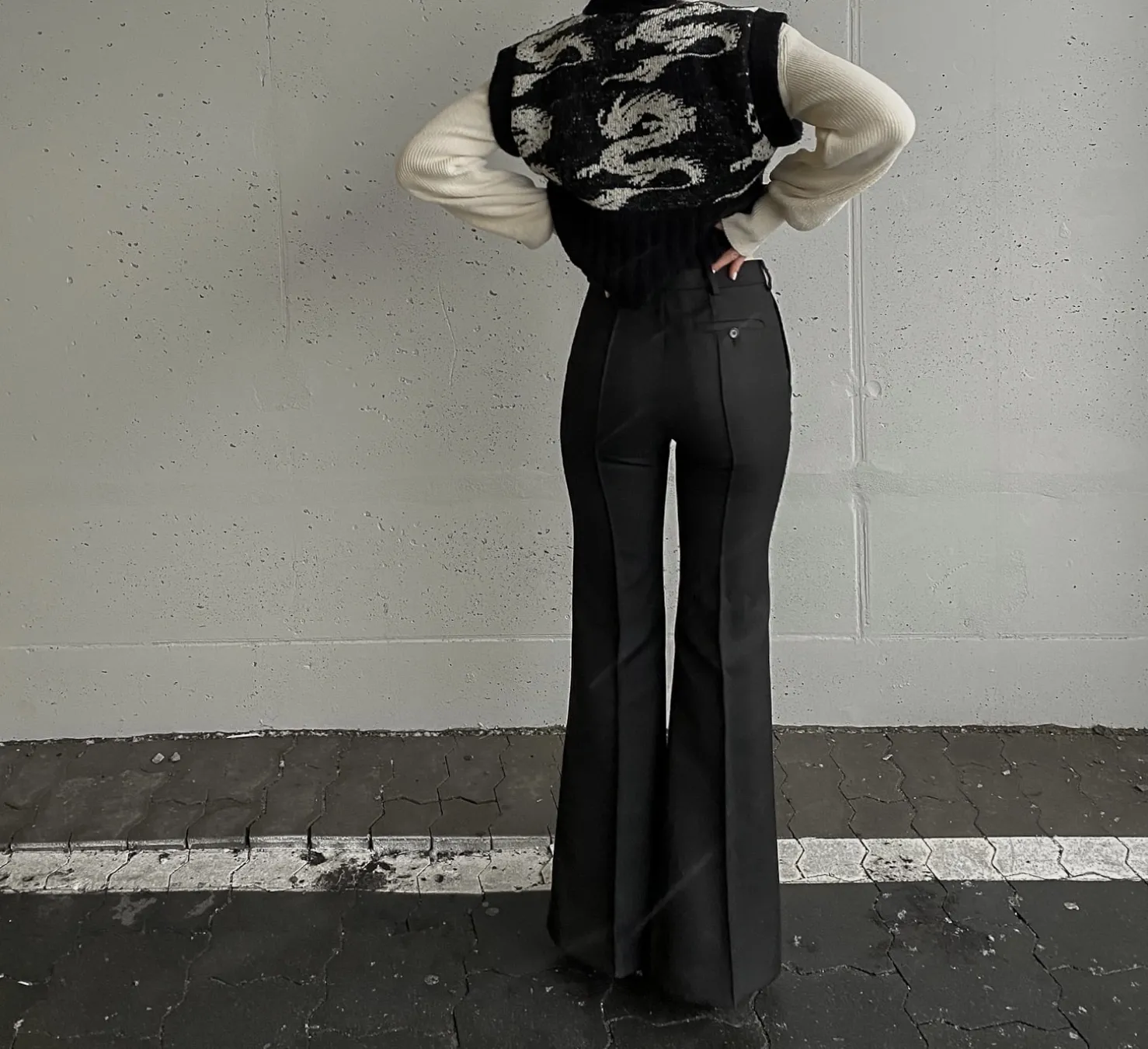 MaisonCléo Mailles>Cardigan tricoté en laine oversize noir DRAGON