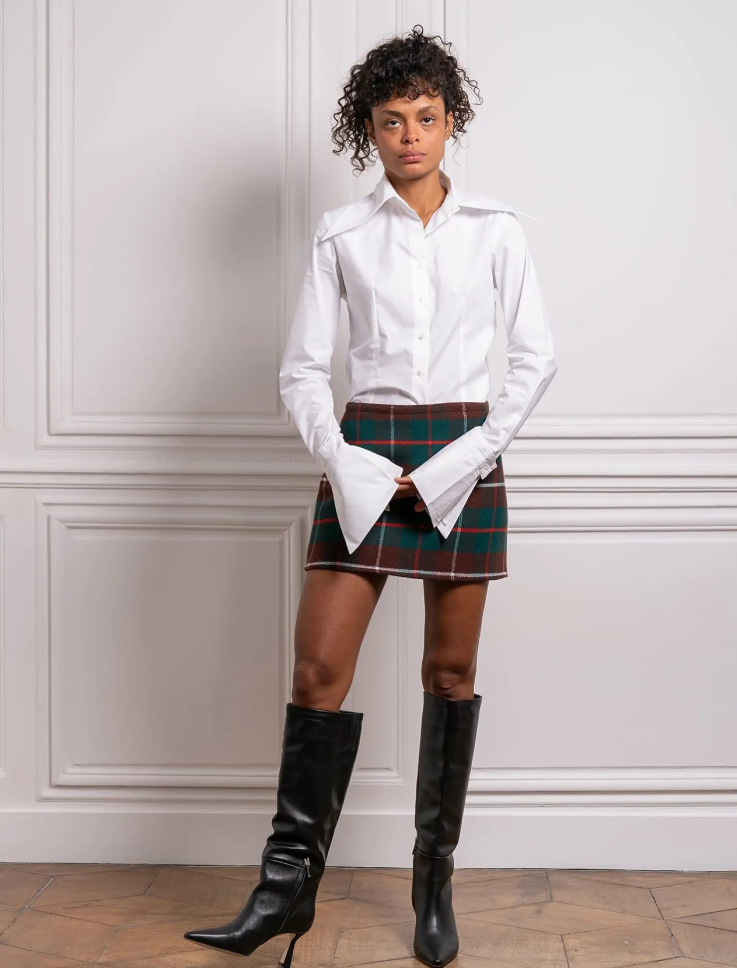 MaisonCléo Blouses>Chemise manches longues en coton blanc Cléo