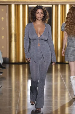 MaisonCléo Blouses|Tops>COUP DE FOUDRE défilé LOOK 27 – Top fluide à motif scintillants et volants