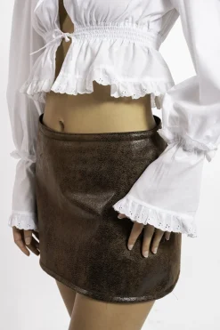 MaisonCléo Blouses|Tops>FW22 RUNWAY LOOK 8 – Blouse en coton blanc avec col rond DIANA