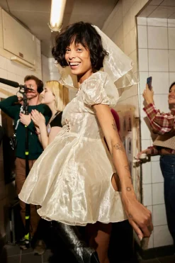 MaisonCléo Accessoires Cheveux>FW23 RUNWAY LOOK 34 – Voile de mariée en organza de soie crème