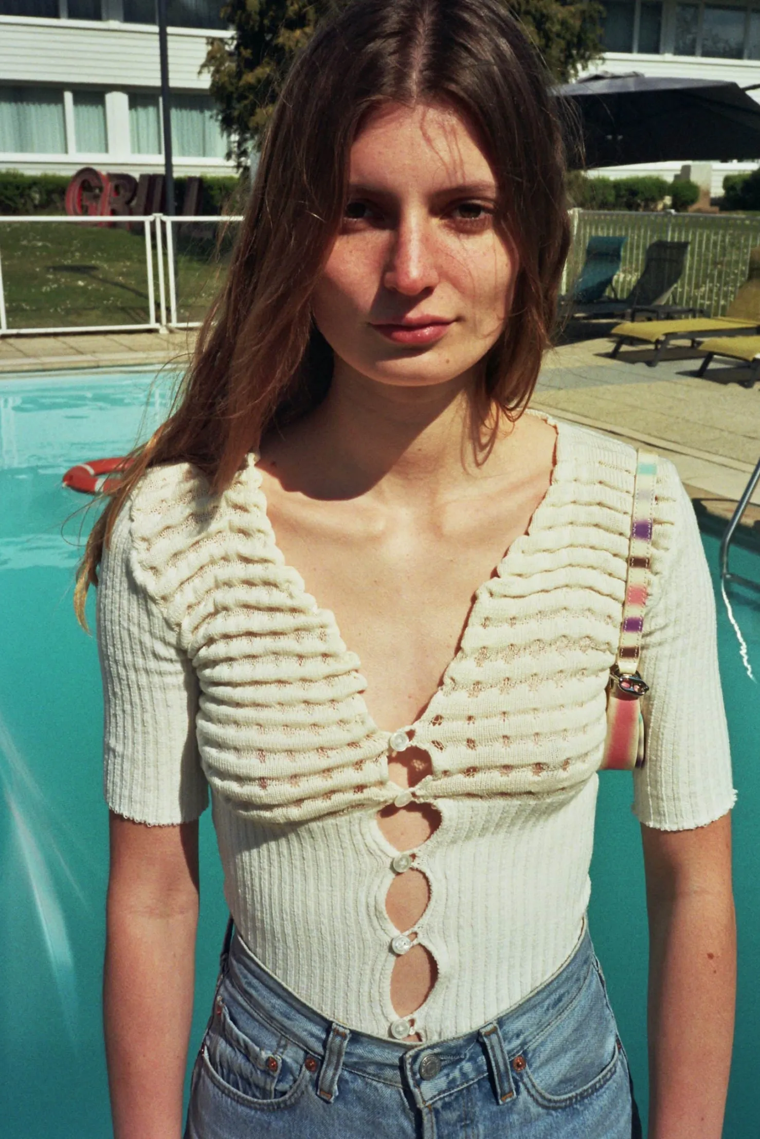 MaisonCléo Cardigans|Mailles>Gilet tricoté texturé en coton organique LORE
