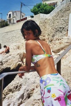 MaisonCléo Maillot De Bain|Tops>Haut de maillot de bain bandeau à motif fleurs multicolor