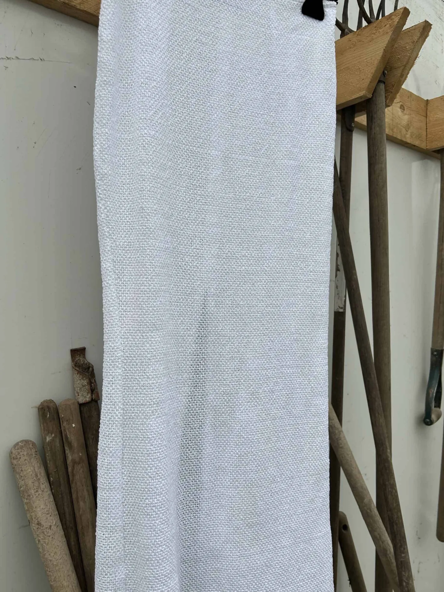 MaisonCléo Jupes>Jupe midi fendue en crochet blanche