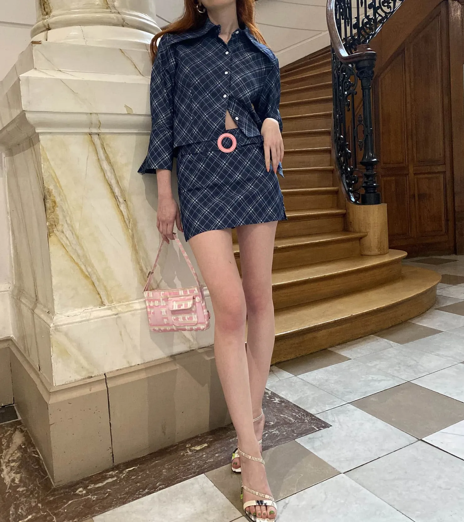 MaisonCléo Blouses|Tops>La chemise écolière en denim léger manches 3/4 Cléo