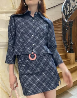 MaisonCléo Blouses|Tops>La chemise écolière en denim léger manches 3/4 Cléo