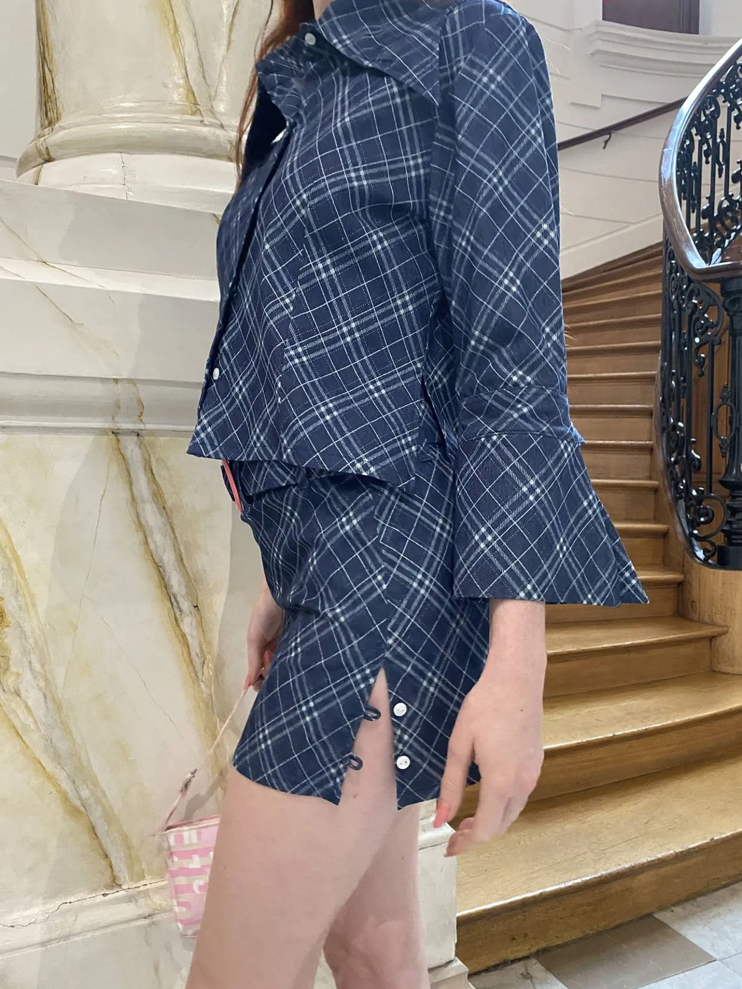 MaisonCléo Blouses|Tops>La chemise écolière en denim léger manches 3/4 Cléo