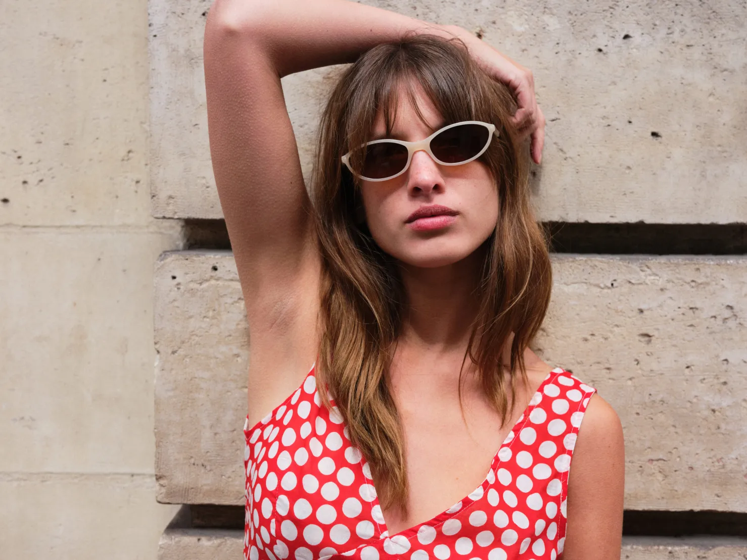 MaisonCléo Lunettes De Soleil>La Cléo – Lunettes de soleil crème Jimmy Fairly x