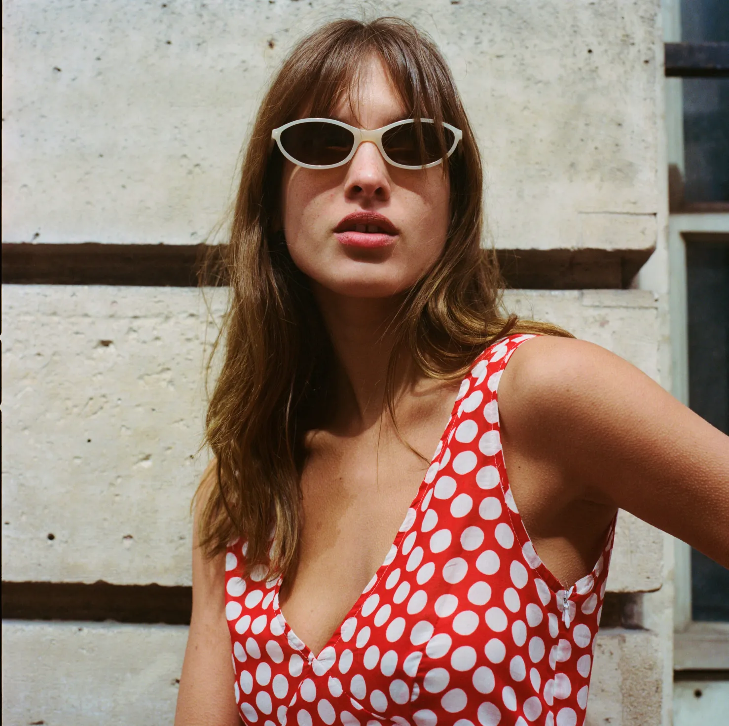 MaisonCléo Lunettes De Soleil>La Cléo – Lunettes de soleil crème Jimmy Fairly x