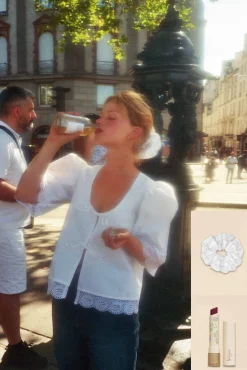 MaisonCléo Blouses>“Le Pack Intemporel” : MAISONCLÉO X YOLAINE PARIS : Blouse Agnès + baume Bonbon + chouchou