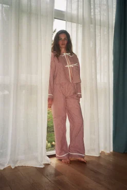 MaisonCléo Tops>PACK 6 : Chemise pyjama + pantalon pyjama + culotte basic + bougie noeuds x Eska Paris + Xmas box – HOLIDAYS CAPSULE 24/25