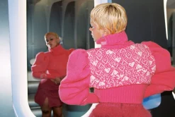 MaisonCléo Mailles>Pull col roulé tricoté PINK LADY