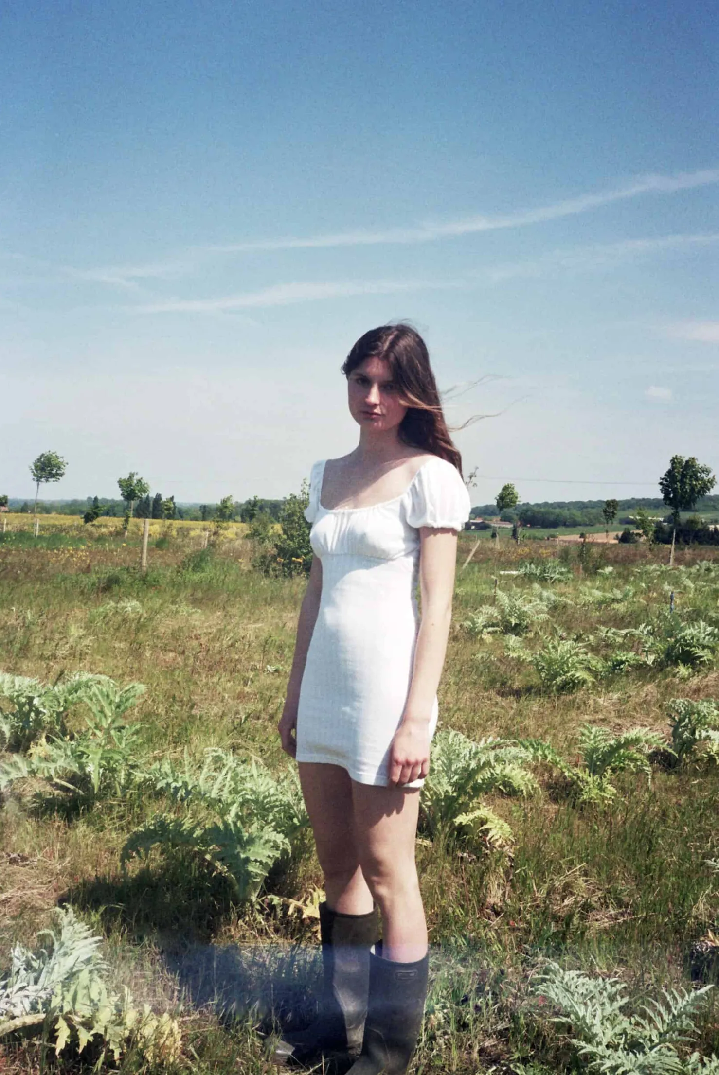 MaisonCléo Robes>Robe babydoll en jersey pointelle blanc