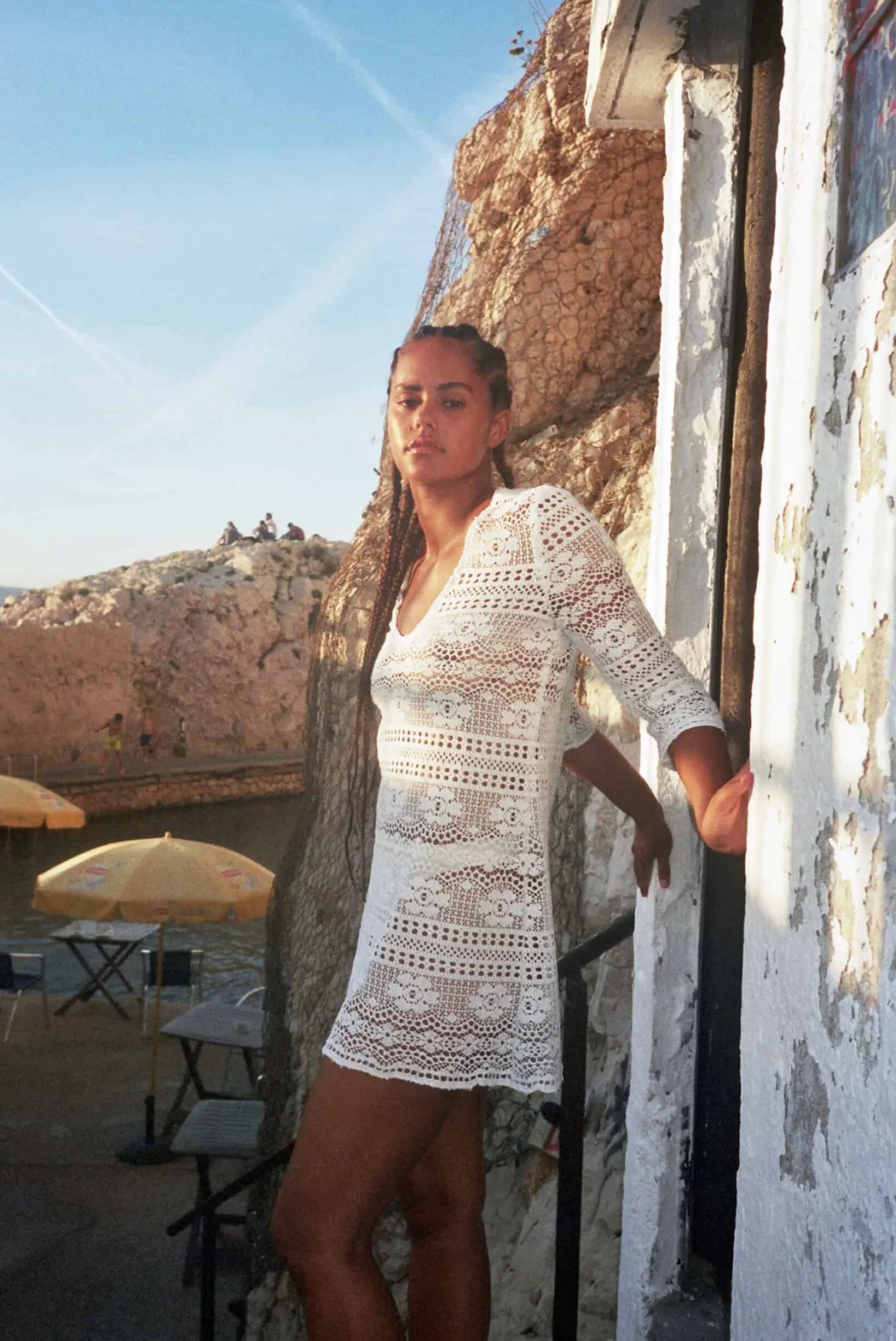 MaisonCléo Robes>Robe crochet fleuri en coton MICHELE
