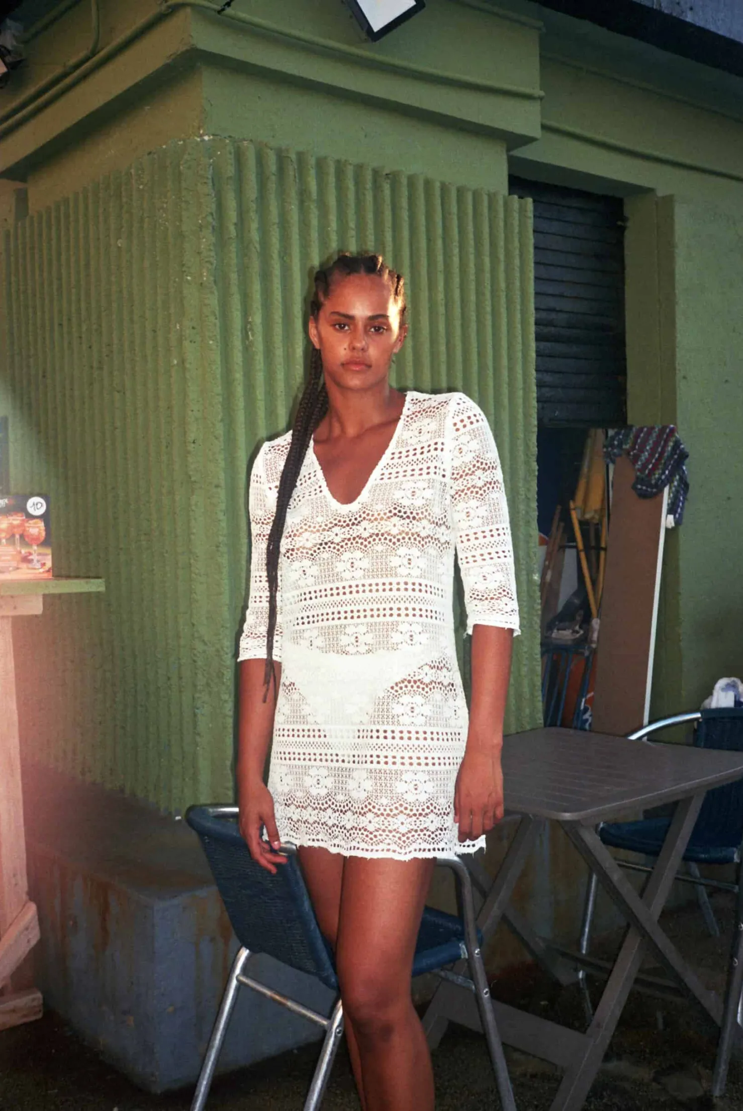 MaisonCléo Robes>Robe crochet fleuri en coton MICHELE