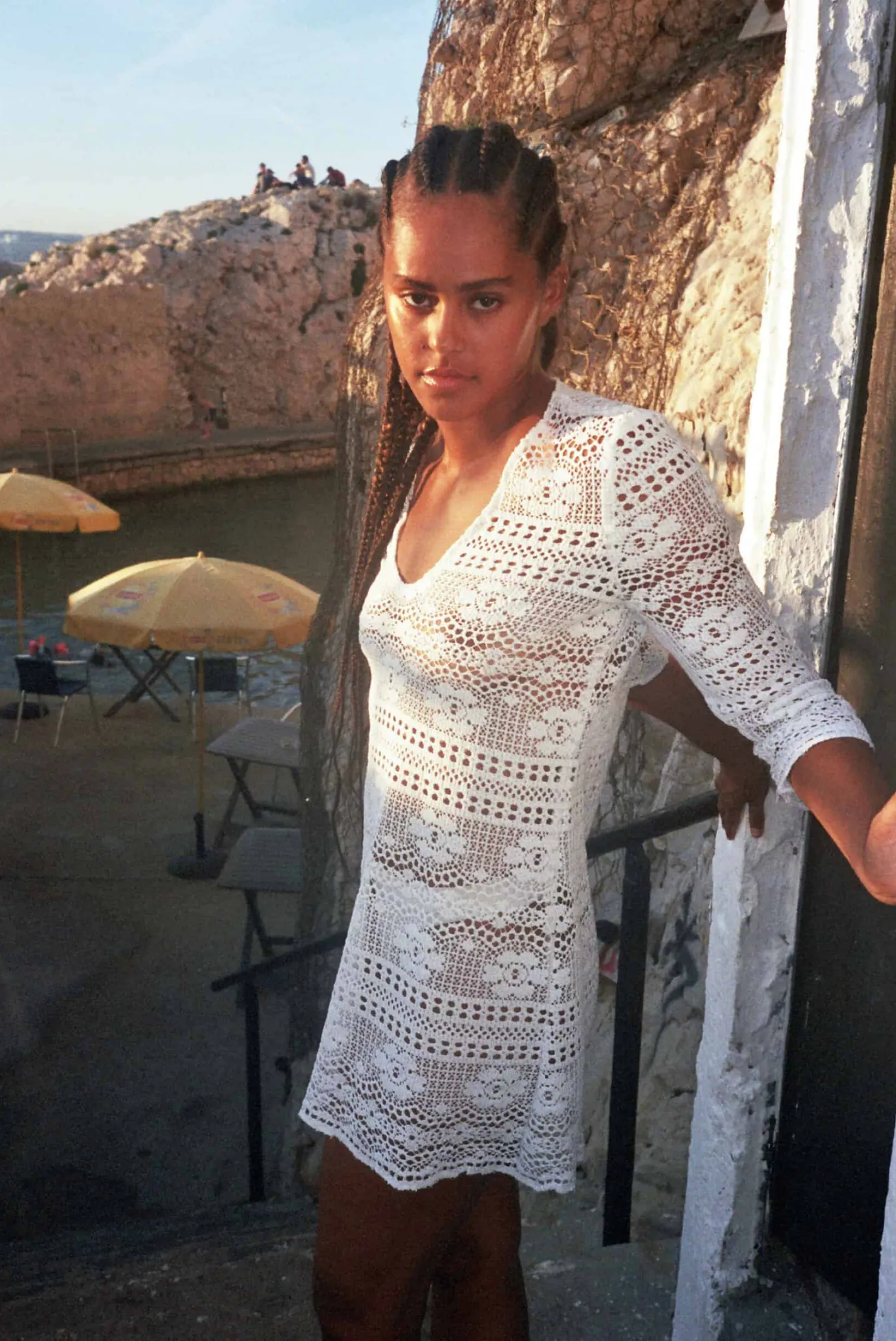 MaisonCléo Robes>Robe crochet fleuri en coton MICHELE