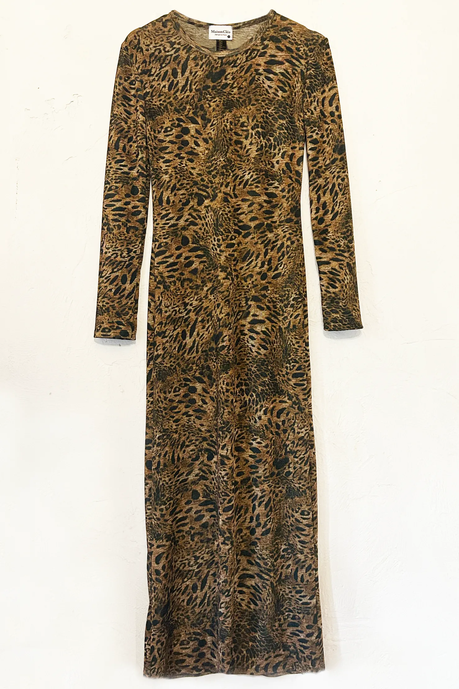 MaisonCléo Robes>Robe jersey leopard longue ADRIANA