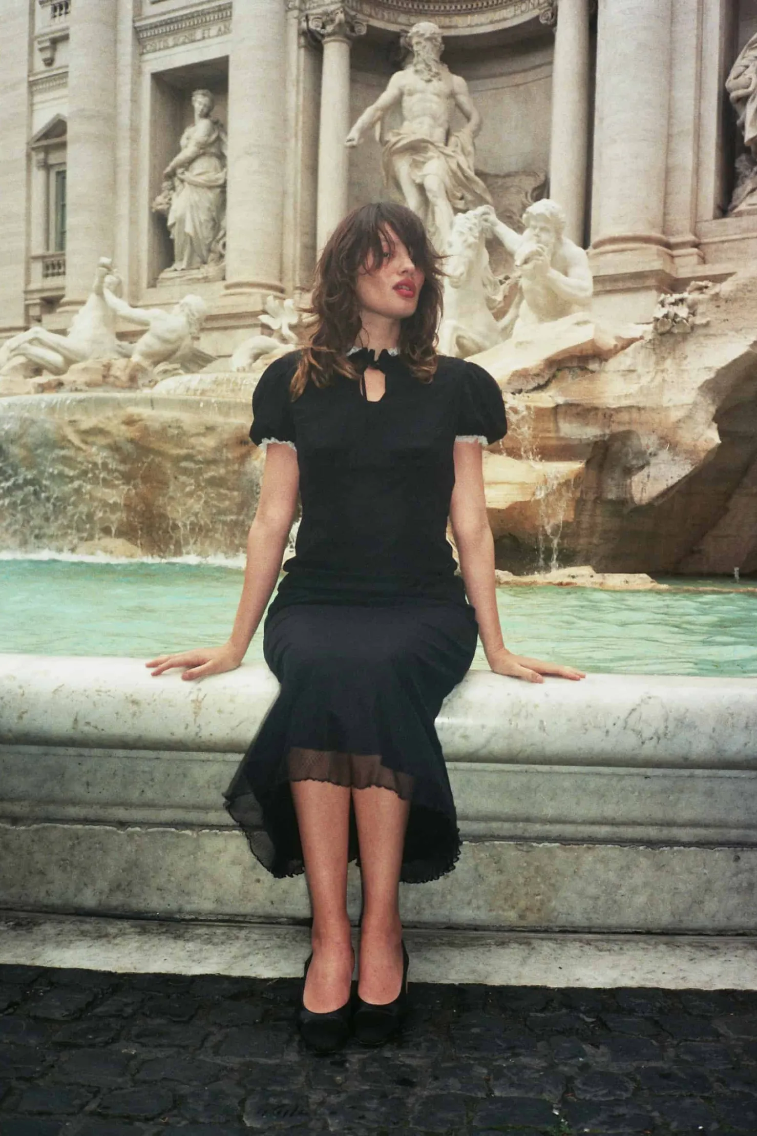 MaisonCléo Robes>Robe longue romantique MORANE en dentelle de Calais – Capsule L’AMOUR