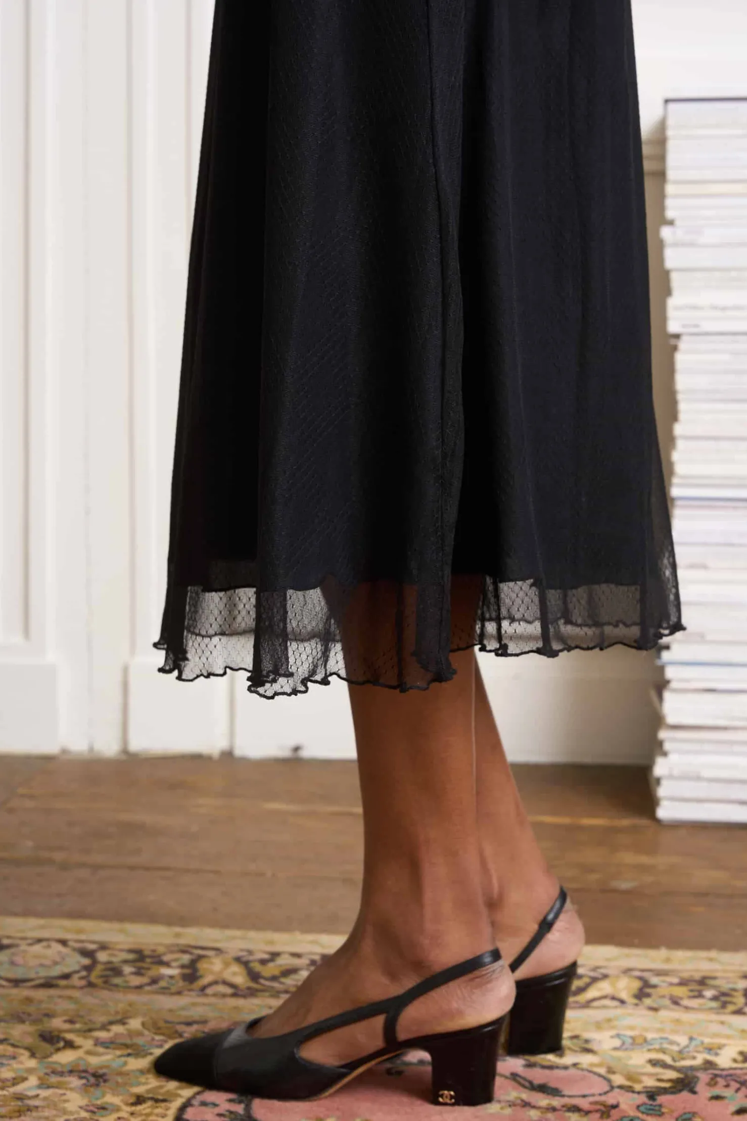 MaisonCléo Robes>Robe longue romantique MORANE en dentelle de Calais – Capsule L’AMOUR