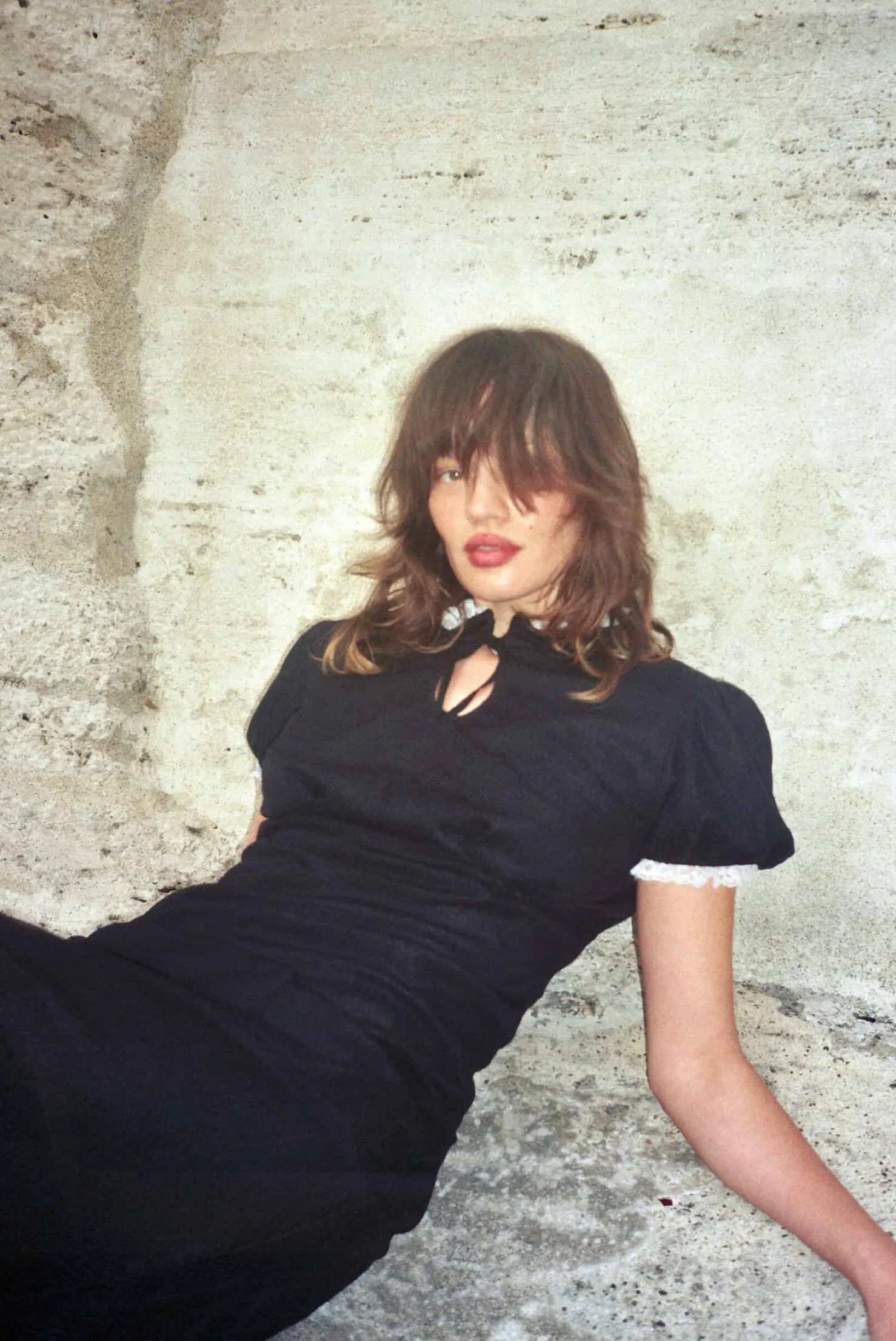 MaisonCléo Robes>Robe longue romantique MORANE en dentelle de Calais – Capsule L’AMOUR