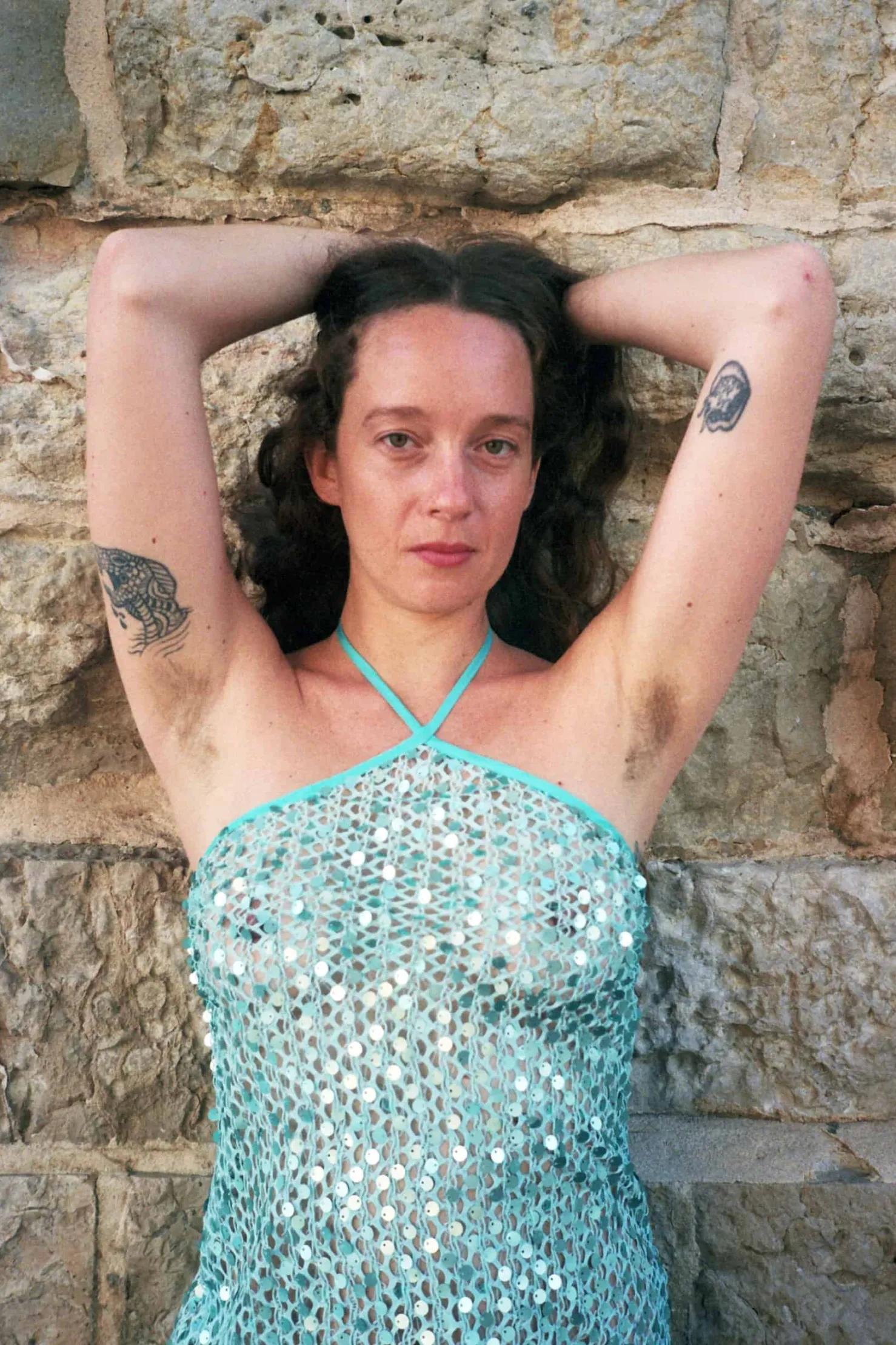 MaisonCléo Robes>Robe mini dos nu à sequins brillants verte corail