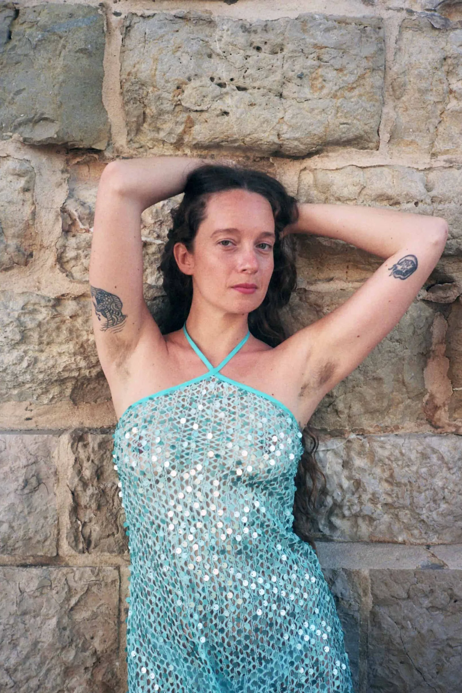 MaisonCléo Robes>Robe mini dos nu à sequins brillants verte corail