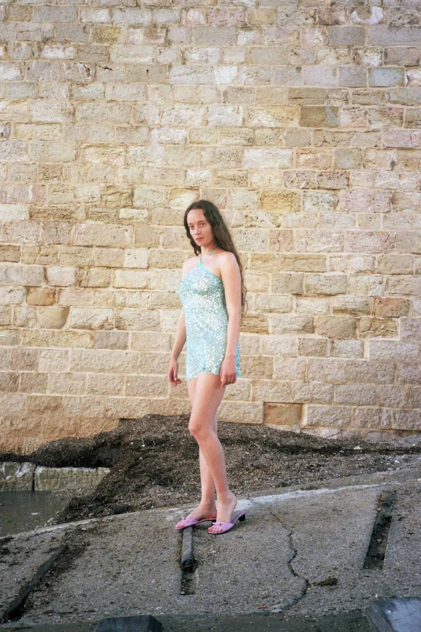 MaisonCléo Robes>Robe mini dos nu à sequins brillants verte corail