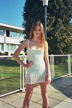 MaisonCléo Robes|Mailles>Robe tricotée en coton organique CHLOE