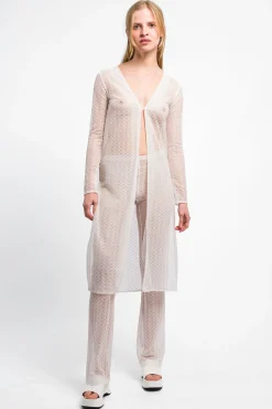 MaisonCléo Cardigans|Tops>RUNWAY LOOK 28 – Cardigan long en dentelle de Calais