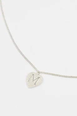 MaisonCléo Ceintures>RUNWAY LOOK 7 – Ceinture chaîne argentée avec faux piercing coeur M