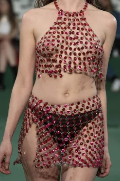 MaisonCléo Jupes>RUNWAY LOOK 24 – Jupe pareo exclusive en crystal rose