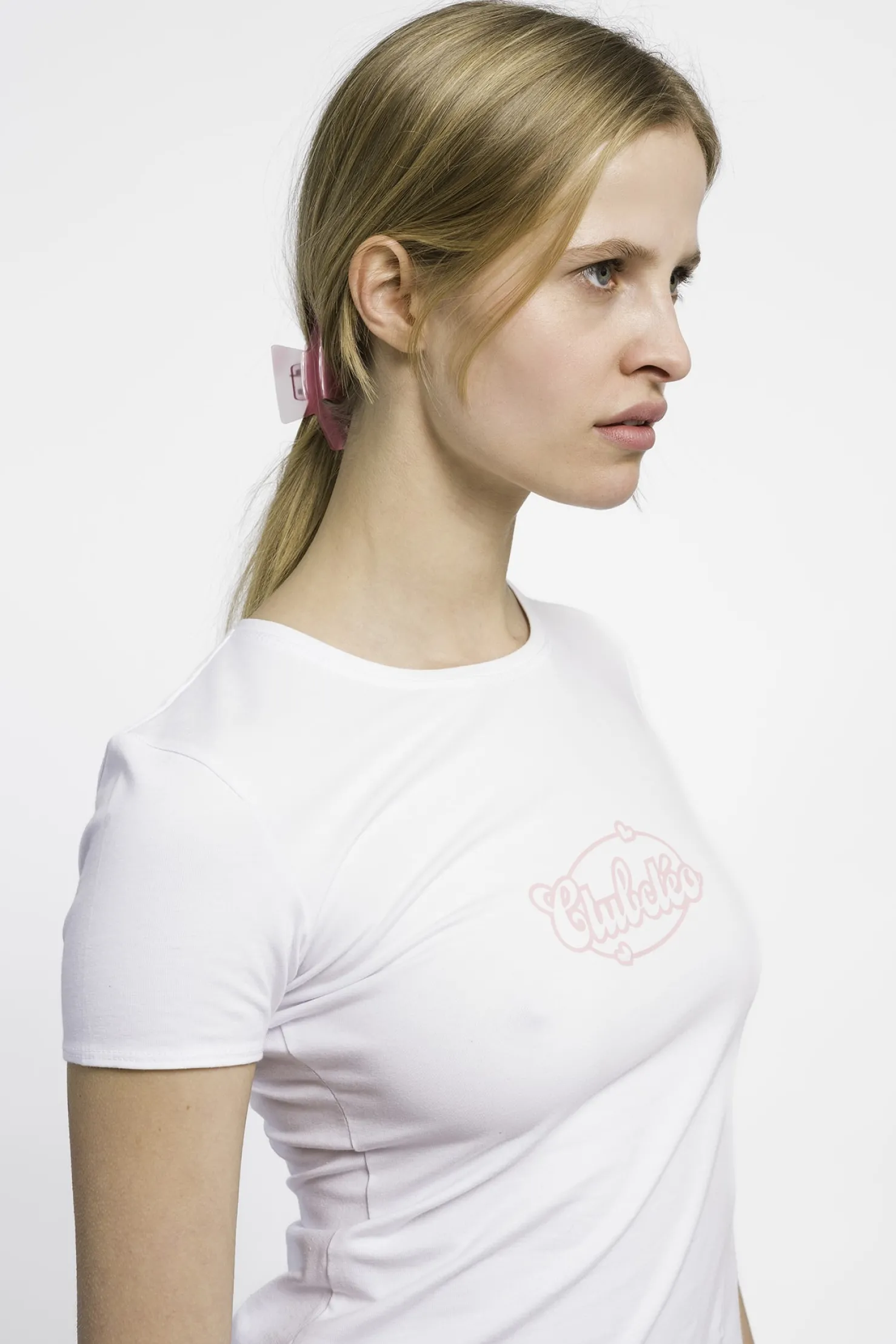 MaisonCléo Tops>RUNWAY LOOK 6 – T-shirt blanc « ClubCléo »