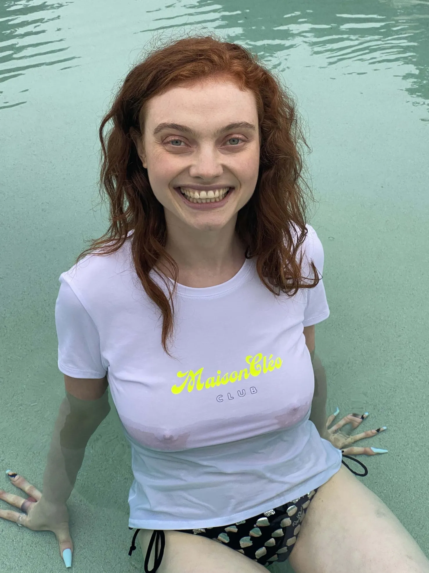 MaisonCléo Tops>T-shirt jaune fluo CLUB