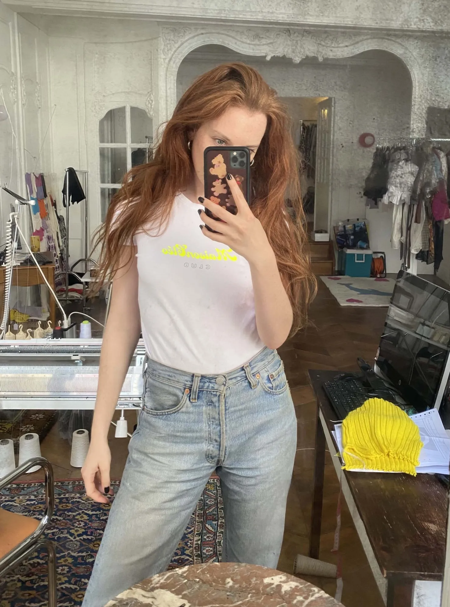 MaisonCléo Tops>T-shirt jaune fluo CLUB