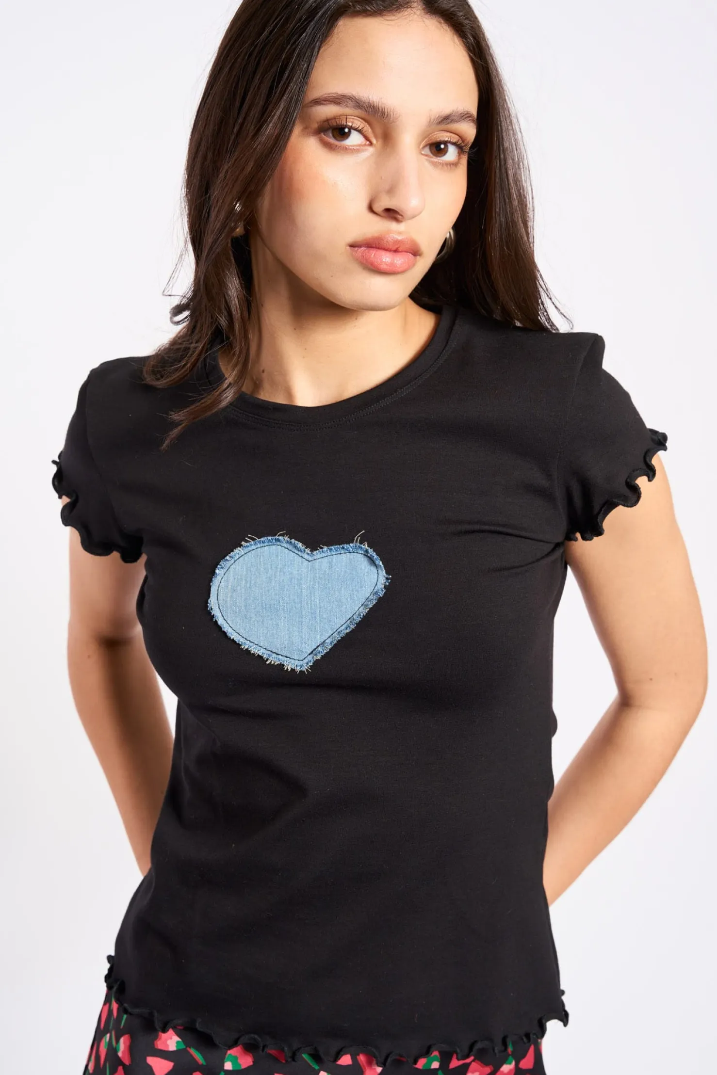 MaisonCléo Tops>T-shirt noir officiel défilé « Coup de foudre »