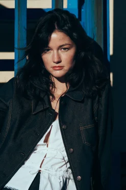 MaisonCléo Vestes / Manteaux>Veste en denim brut léger Sophie avec poches