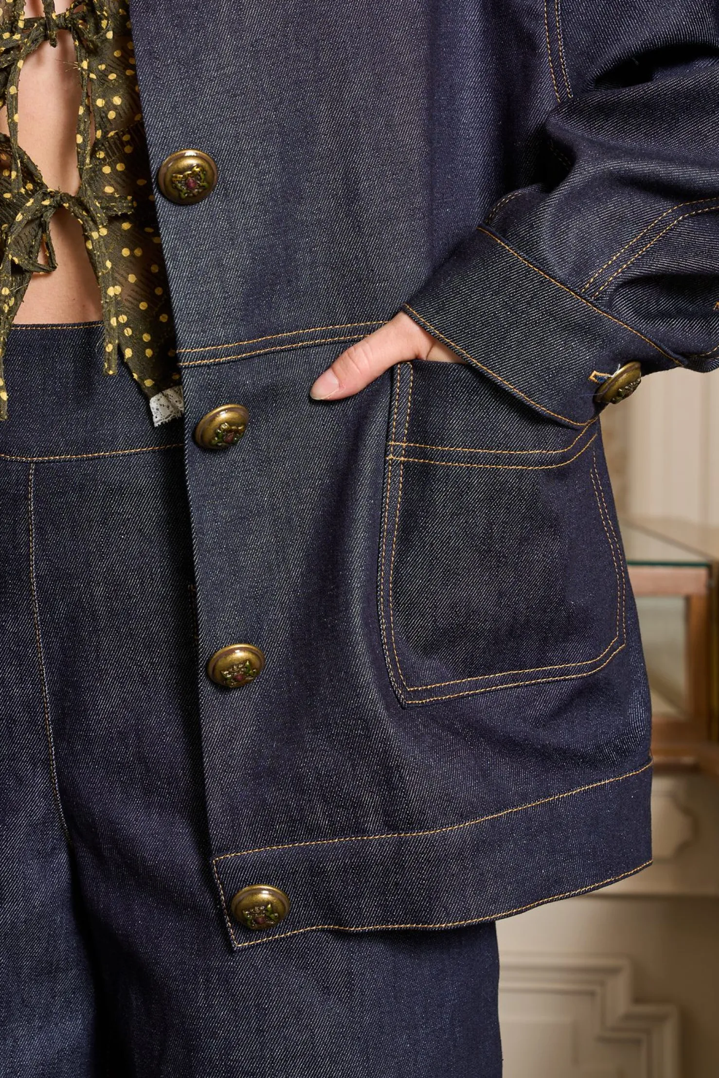 MaisonCléo Vestes / Manteaux>Veste oversize en denim brut ROXANNE